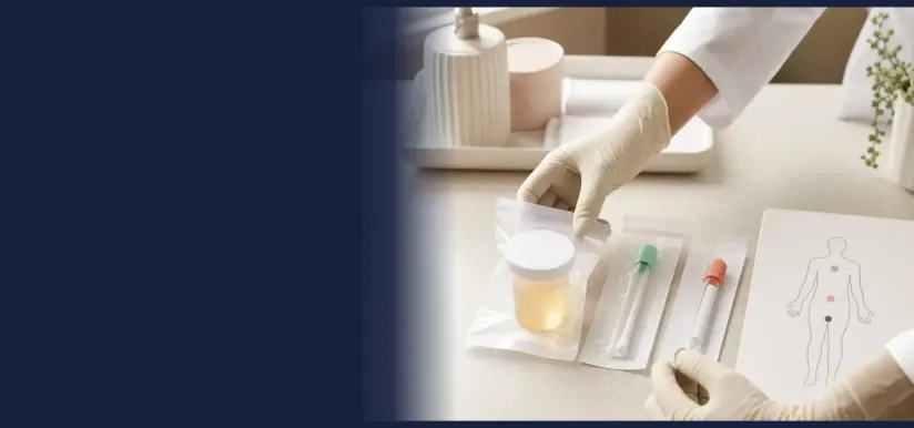 Educational image supporting a prevention and testing discussion